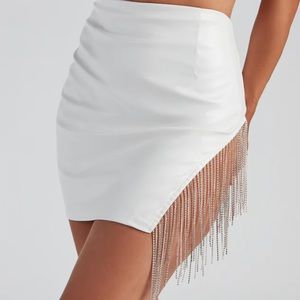 Windsor White Rhinestone Skirt